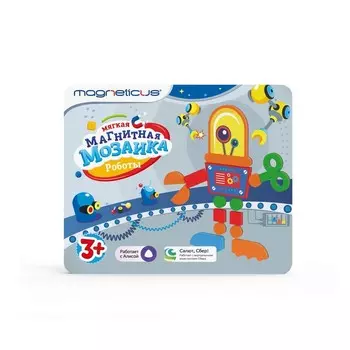 Мозаика магнитная Magneticus «Роботы», мягкая,23х19х2.5 см