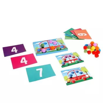 Мозаика «Машинка», с мягкими бомбошками, в пакете