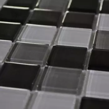 Мозаика стеклянная Bonaparte, Carbon mix 300х300х4 мм