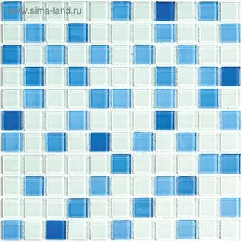 Мозаика вид растяжки Bonaparte, Jump Blue №6 300х300х4 мм