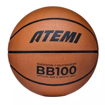 Мяч баскетбольный Atemi, размер 7, резина, 8 панелей, BB100N, окруж 75-78, клееный