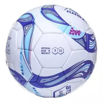 Мяч футбольный Atemi IGNEOUS, PU/PVC 1.3mm, бел/cиний/голуб, р.3, р/ш, 32 п , окруж 60-61