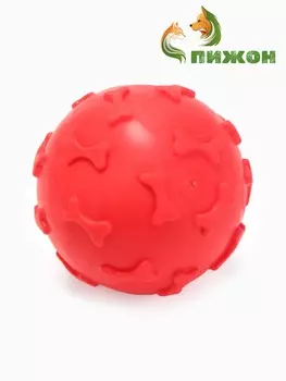 Мяч «Косточки», TPR, 6 см, красный