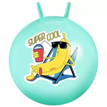 Мяч - прыгун с рожками Super Cool, d=65 см, бирюзовый