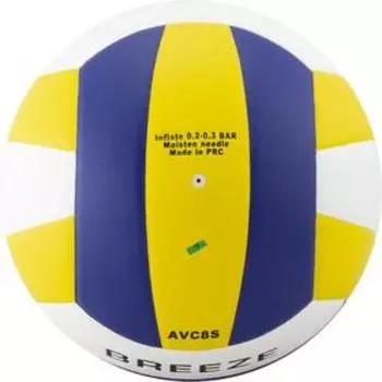 Мяч волейбольный Atemi BREEZE, синтетическая кожа Microfiber, цвет синий/жёлтый/белый, 18 панелей, клееный, окруж 65-67 см