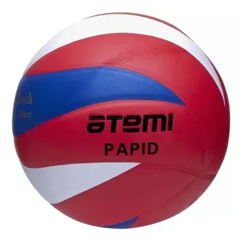Мяч волейбольный Atemi RAPID, цвет чёрный/белый/красный, синтетическая кожа PU Soft, 12 панелей, окружность 65-67