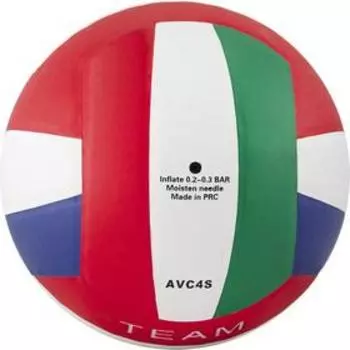 Мяч волейбольный Atemi TEAM, синтетическая кожа PU Soft, цвет красный/белый/синий/зел, 18 панелей, клееный, окружность 65-67 см
