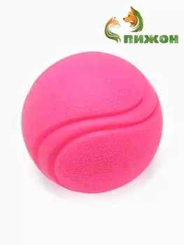 Мячик цельнолитой прыгучий, TPR, 6 см, розовый