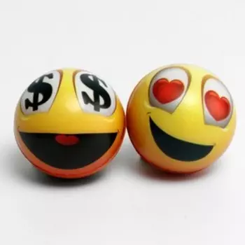 Мячик зефирный «Очки», 6.3 см, жёлтый