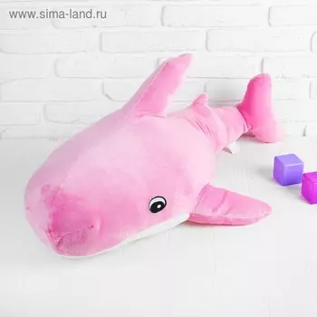 Мягкая игрушка «Акула», цвет розовый, 100х64 см