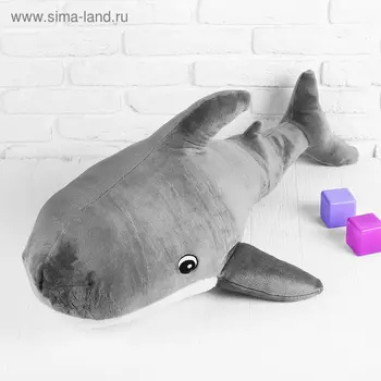 Мягкая игрушка «Акула», цвет серый, 100х64 см