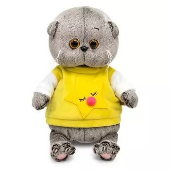 Мягкая игрушка «Кот Басик BABY», в толстовке со звездой, 20 см