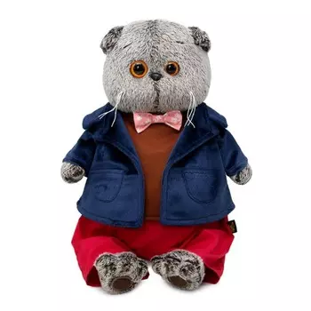 Мягкая игрушка «Басик в синем бархатном пиджаке», 25 см