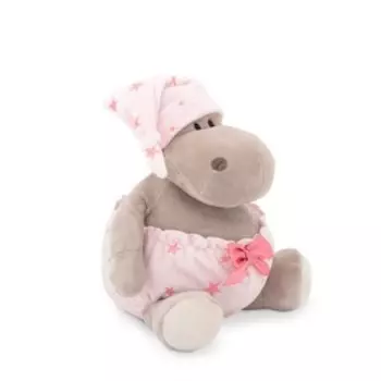 Мягкая игрушка «Бегемот: Розовые сны», 20 см