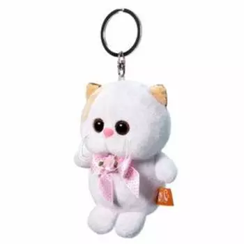 Мягкая игрушка-брелок «Кошечка Ли Ли с розовым бантиком», 12 см