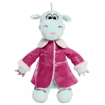 Мягкая игрушка «Дракон Дейзи в розовой дублёнке», 25 см, цвет мятный