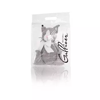 Мягкая игрушка Gulliver котик «Мурзик» с бантом, 35 см