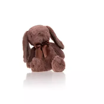 Мягкая игрушка Gulliver зайка «Мокко» с бантиком, цвет кофейный, 25 см