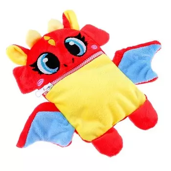 Мягкая игрушка-конфетница «Дракон Зубастик», красная