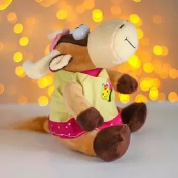 Мягкая игрушка «Коровка в шляпке»