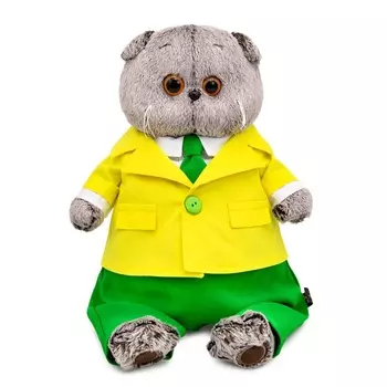 Мягкая игрушка «Кот Басик» в ярком костюме, 22 см