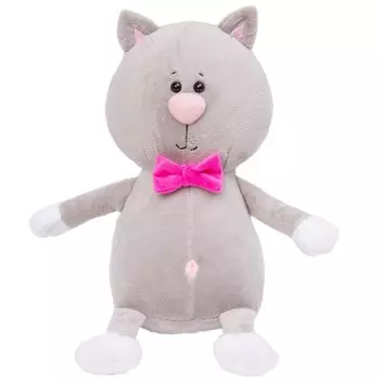 Мягкая игрушка «Кот Томас серый с бантиком», 20 см