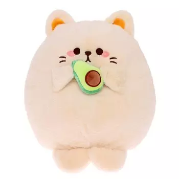 Мягкая игрушка «Котик с авокадо», цвет бежевый, 35 см