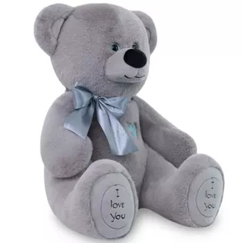 Мягкая игрушка «Медведь Фил», 65 см, цвет серый