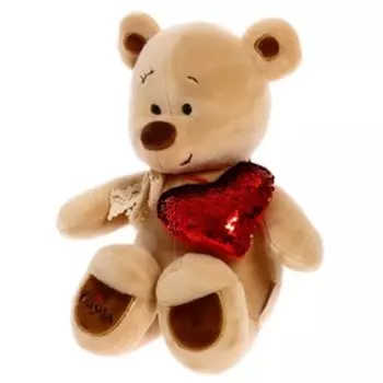 Мягкая игрушка «Медведь Misha с сердцем», 30 см