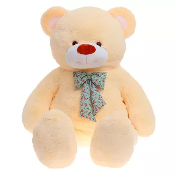 Мягкая игрушка «Медведь с бантом», цвет бежевый, 160 см