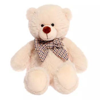 Мягкая игрушка «Мишка Эрни с бантом», цвет белый, 20 см