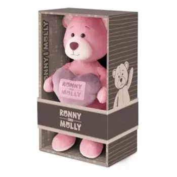 Мягкая игрушка «Мишка Молли с сердечком», 21 см