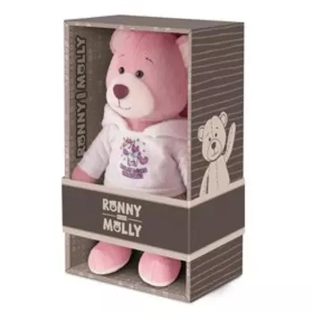 Мягкая игрушка «Мишка Молли в худи единорога и юбке-сетке», 21 см