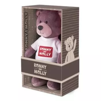 Мягкая игрушка «Мишка Ронни в футболке с логотипом», 21 см