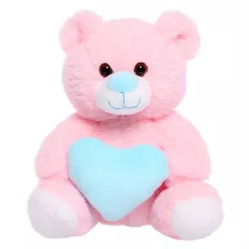 Мягкая игрушка «Мишка с голубым сердечком», 23 см
