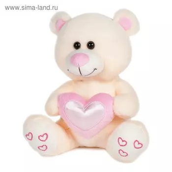 Мягкая игрушка «Мишка влюбленный», цвет бежевый, 22 см
