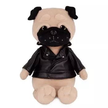 Мягкая игрушка «Мопс Мопси в кожаной куртке», 20 см