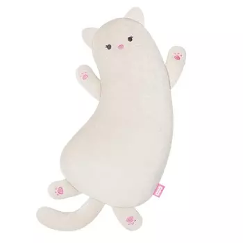 Мягкая игрушка-подушка «Кошечка Молли», 49 см, цвет бежево-серый