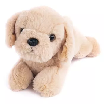 Мягкая игрушка «Собачка лежачая», 28 см, бежевая