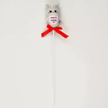 Мягкая игрушка в букет "Кому-то очень милому" котик на палочке