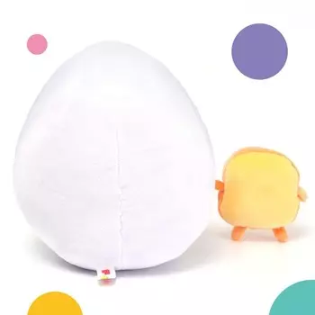 Мягкая игрушка «Яичко с хлебушком», яйцо — 21 см, хлеб — 8 см