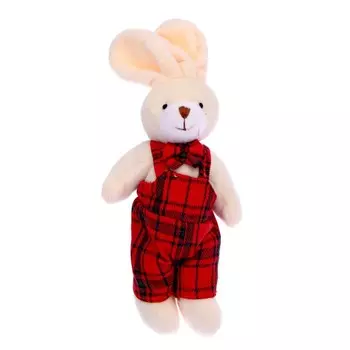 Мягкая игрушка «Зайчик», 15 см, в клетку, виды МИКС