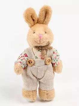 Мягкая игрушка «Зайчик в комбинезоне», 1175 см
