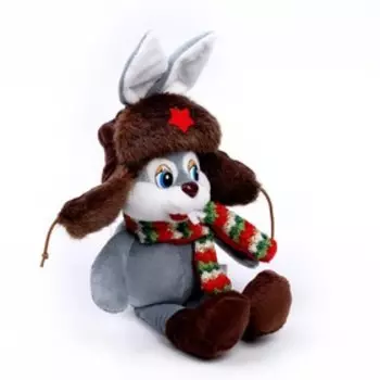 Мягкая игрушка «Зайчик в ушанке»