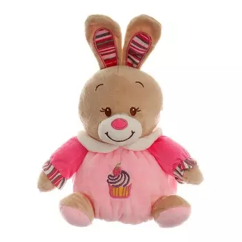 Мягкая игрушка «Зайка», 18 см, розовая