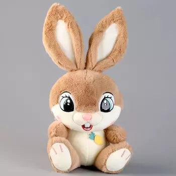 Мягкая игрушка «Зайка», 21 см, бежевая