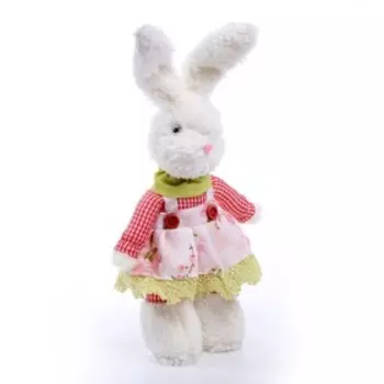 Мягкая игрушка «Зайка», белая