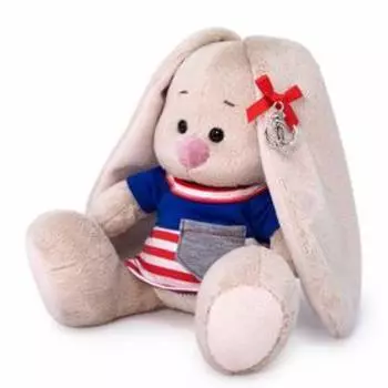 Мягкая игрушка «Зайка Ми в морской футболке», 15 см