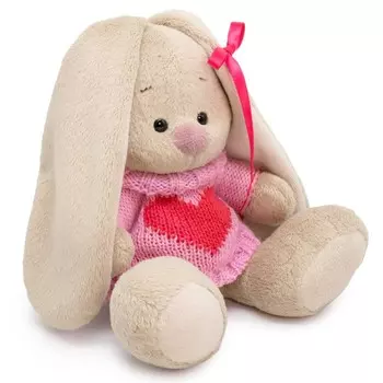Мягкая игрушка «Зайка Ми», в свитере с сердцем, 5 см
