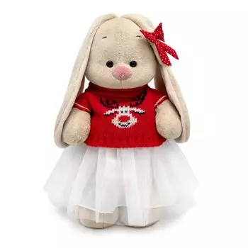 Мягкая игрушка «Зайка Ми», в свитере с оленем, 25 см
